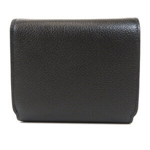 Balenciaga Calfskin Bi Logo Wallet Flap Leather Cash fold